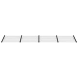 Door Canopy Black and Transparent 396x90 cm Polycarbonate