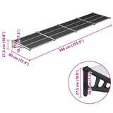 Door Canopy Black and Transparent 396x90 cm Polycarbonate - Rear View