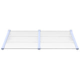 Door Canopy Grey and Transparent 152.5x90 cm Polycarbonate