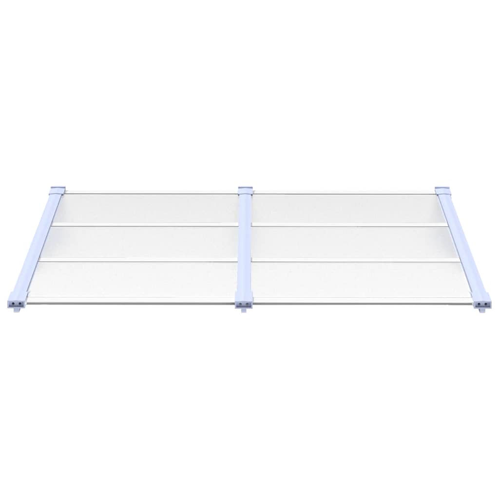 Door Canopy Grey and Transparent 152.5x90 cm Polycarbonate