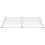 Door Canopy Grey and Transparent 152.5x90 cm Polycarbonate - Side View