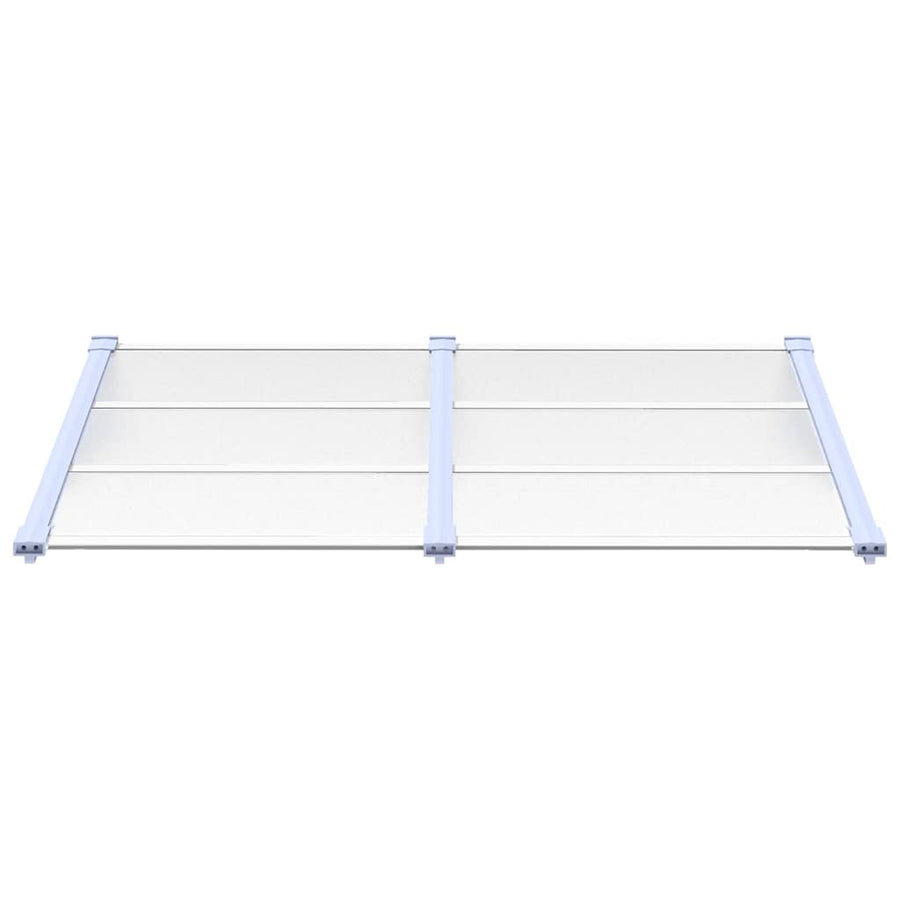 Door Canopy Grey and Transparent 152.5x90 cm Polycarbonate
