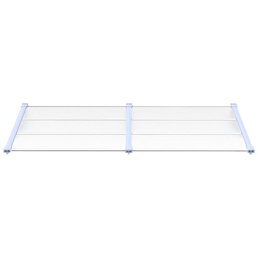 Door Canopy Grey and Transparent 199x90 cm Polycarbonate