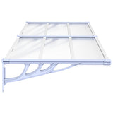 Door Canopy Grey and Transparent 199x90 cm Polycarbonate