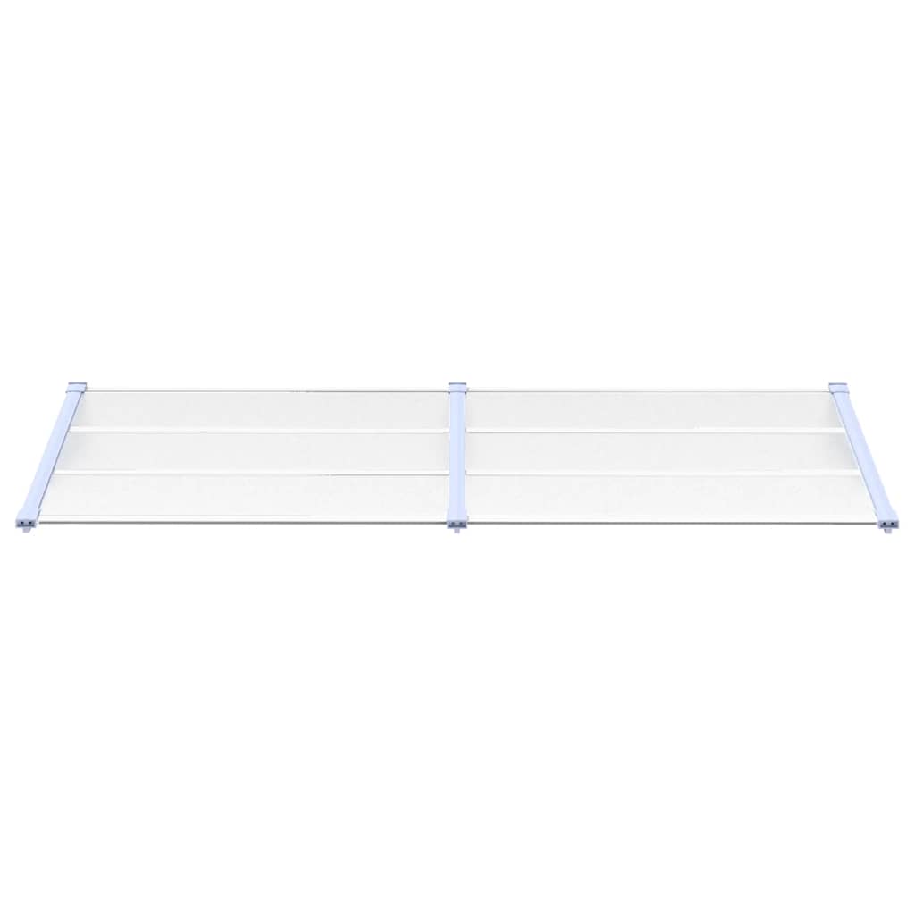 Door Canopy Grey and Transparent 239x90 cm Polycarbonate