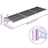 Door Canopy Grey and Transparent 297.5x90 cm Polycarbonate - Rear View