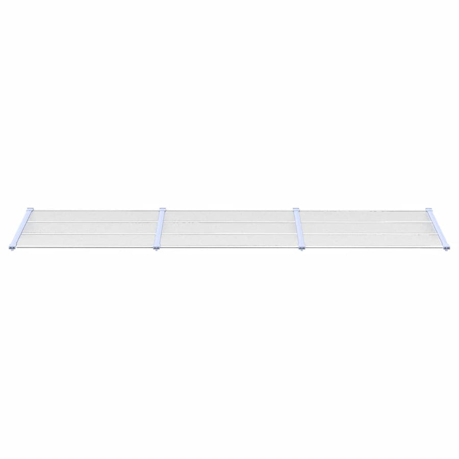 Door Canopy Grey and Transparent 358.5x90 cm Polycarbonate