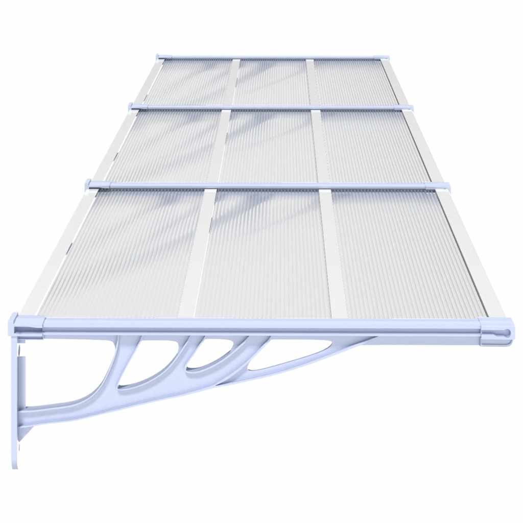 Door Canopy Grey and Transparent 358.5x90 cm Polycarbonate