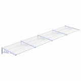 Door Canopy Grey and Transparent 396x90 cm Polycarbonate - Front View
