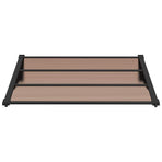 Door Canopy Black 122x90 cm Polycarbonate