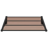 Door Canopy Black 122x90 cm Polycarbonate - Side View