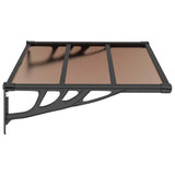 Door Canopy Black 122x90 cm Polycarbonate - Top-Down View