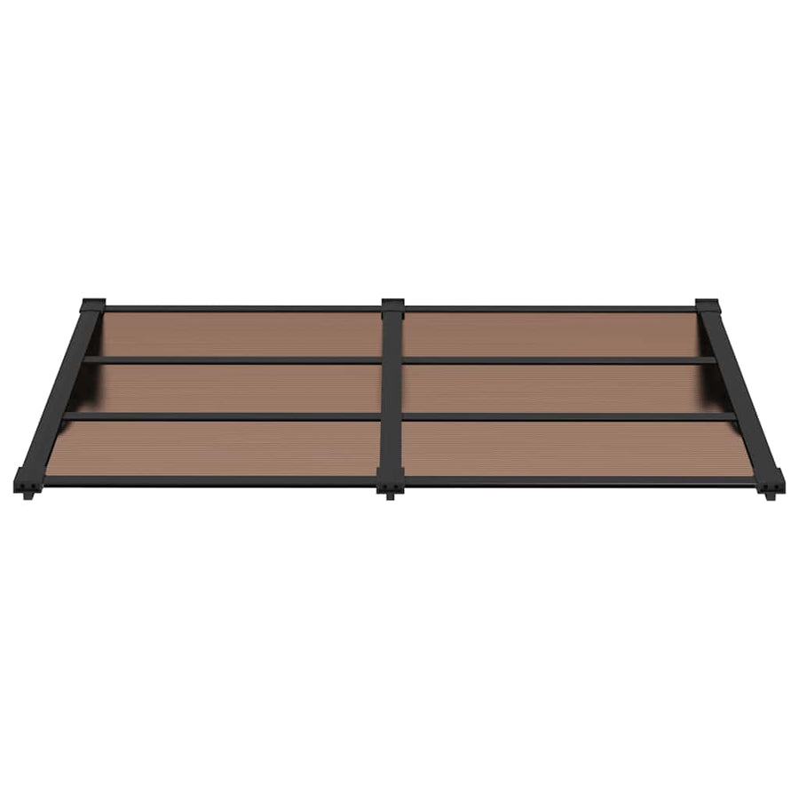 Door Canopy Black 152.5x90 cm Polycarbonate