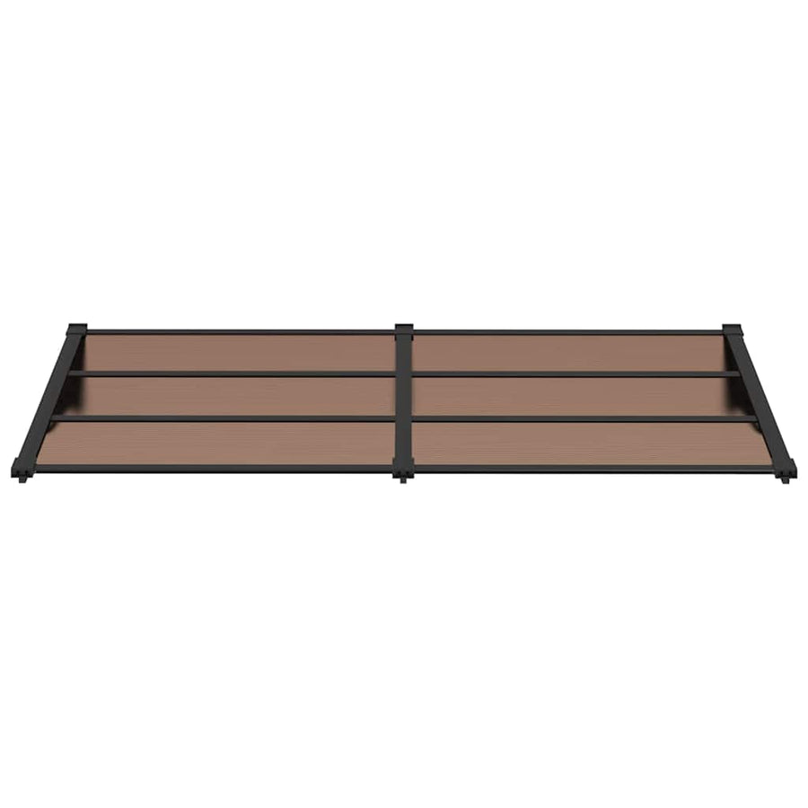 Door Canopy Black 199x90 cm Polycarbonate