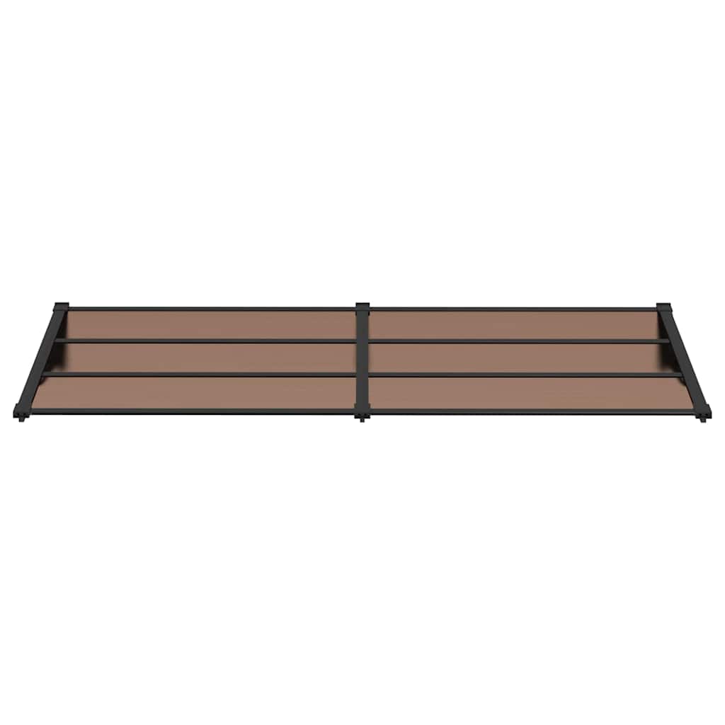 Door Canopy Black 239x90 cm Polycarbonate