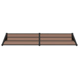 Door Canopy Black 239x90 cm Polycarbonate - Side View