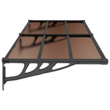 Door Canopy Black 239x90 cm Polycarbonate