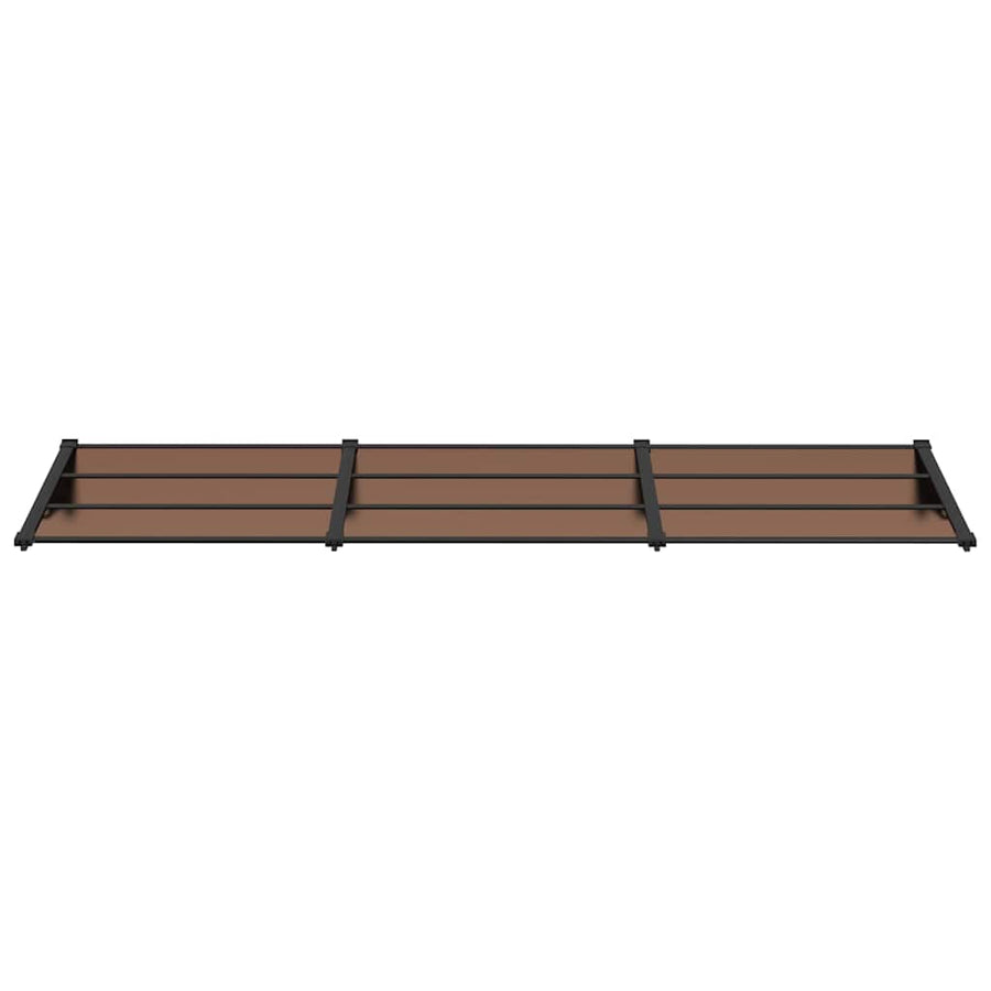 Door Canopy Black 297.5x90 cm Polycarbonate