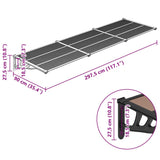 Door Canopy Black 297.5x90 cm Polycarbonate - Rear View