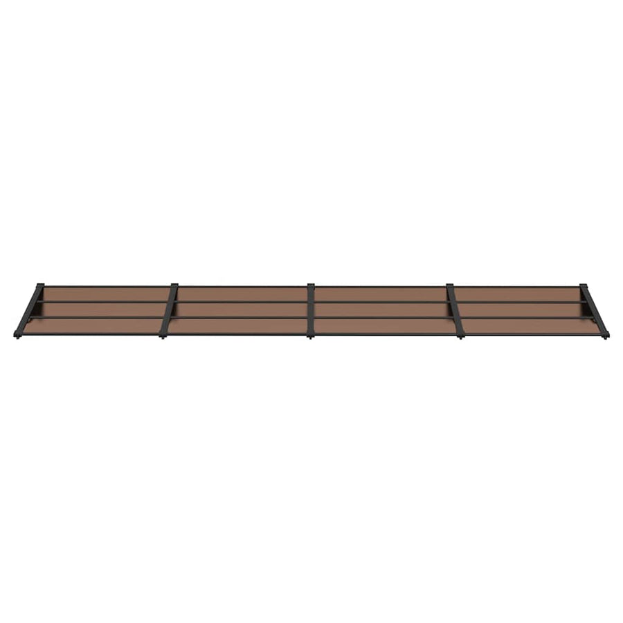 Door Canopy Black 396x90 cm Polycarbonate