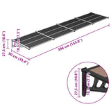 Door Canopy Black 396x90 cm Polycarbonate