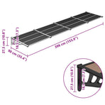 Door Canopy Black 396x90 cm Polycarbonate