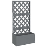 Trellis Planter Grey 65x33x135 cm WPC - Front View
