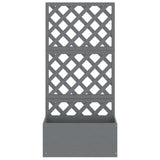 Trellis Planter Grey 65x33x135 cm WPC - Top-Down View