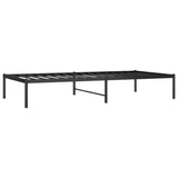 Metal Bed Frame without Mattress Black 90x190 cm - Side View