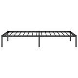 Metal Bed Frame without Mattress Black 90x190 cm