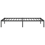 Metal Bed Frame without Mattress Black 90x190 cm - Rear View