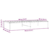 Metal Bed Frame without Mattress Black 90x190 cm