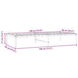 Metal Bed Frame without Mattress Black 90x190 cm - Close-Up Angle