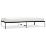 Metal Bed Frame without Mattress Black 107x203 cm King Single - Front View