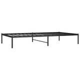 Metal Bed Frame without Mattress Black 107x203 cm King Single - Side View