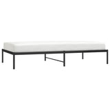 Metal Bed Frame without Mattress Black 107x203 cm King Single - Top-Down View