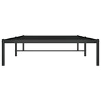 Metal Bed Frame without Mattress Black 107x203 cm King Single