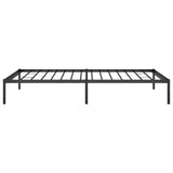 Metal Bed Frame without Mattress Black 107x203 cm King Single - Rear View