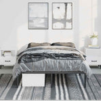 Metal Bed Frame without Mattress Black 135x190 cm