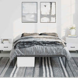 Metal Bed Frame without Mattress Black 135x190 cm - Top-Down View