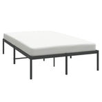 Metal Bed Frame without Mattress Black 135x190 cm