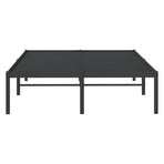 Metal Bed Frame without Mattress Black 135x190 cm