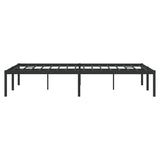 Metal Bed Frame without Mattress Black 135x190 cm - Close-Up Angle