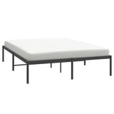 Metal Bed Frame without Mattress Black 150x200 cm - Top-Down View