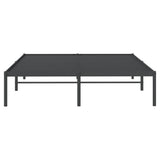 Metal Bed Frame without Mattress Black 150x200 cm - 45-Degree Angle