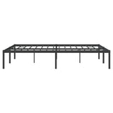 Metal Bed Frame without Mattress Black 150x200 cm