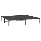Metal Bed Frame without Mattress Black 183x203 cm King - Side View