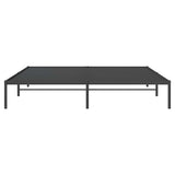 Metal Bed Frame without Mattress Black 183x203 cm King - 45-Degree Angle