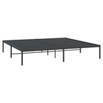 Metal Bed Frame without Mattress Black 183x213 cm
