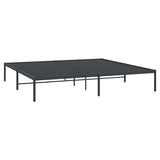 Metal Bed Frame without Mattress Black 183x213 cm - Side View